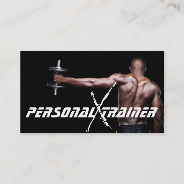 Personal Trainer Fitness Business Card Visitenkarte (Vorderseite)