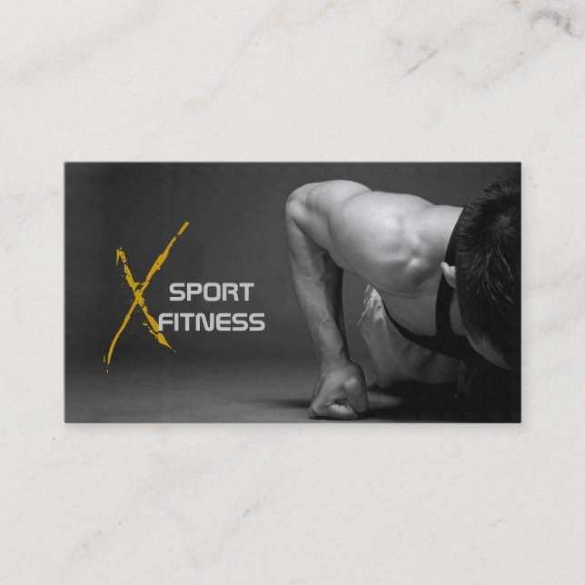 Personal Trainer, Fitness Business Card Visitenkarte (Vorderseite)