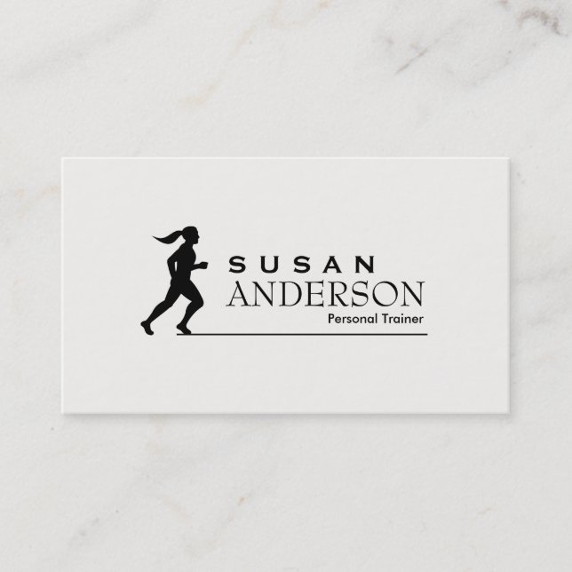 Personal Trainer & Fitness Business Card Visitenkarte (Vorderseite)