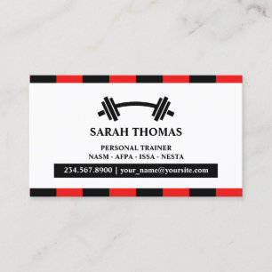 Personal Trainer Fitness Business Card Visitenkarte