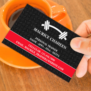 Personal Trainer Fitness Business Card Visitenkarte
