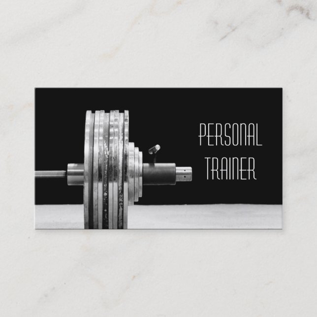 Personal Trainer, Fitness Business Card Visitenkarte (Vorderseite)