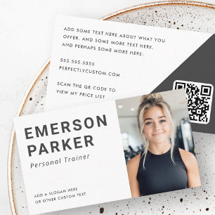 Personal Trainer Fitness Coach Foto Visitenkarte