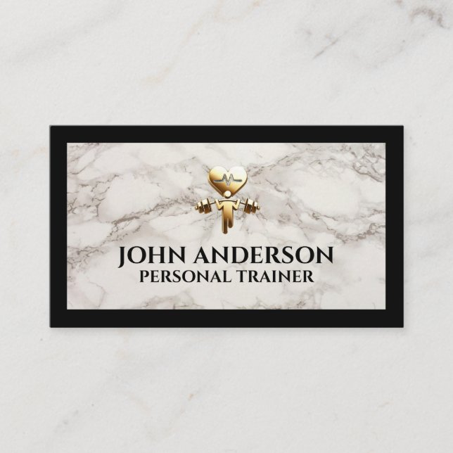 Personal Trainer fitness coach gym health modern Visitenkarte (Vorderseite)
