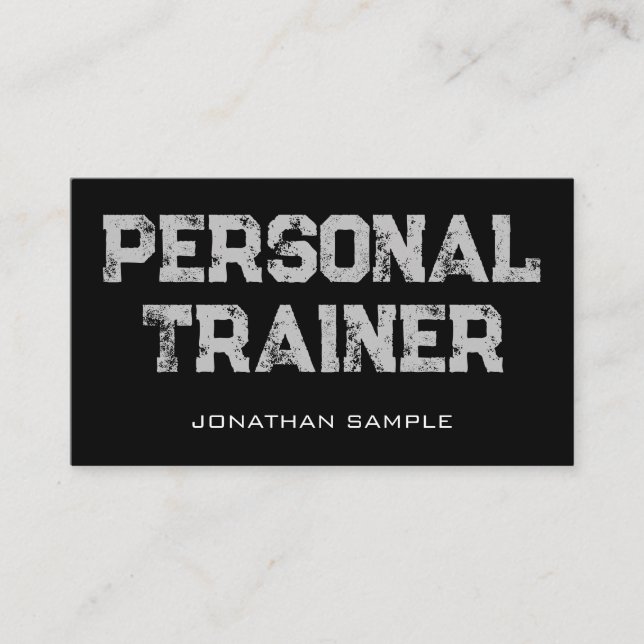Personal Trainer Fitness Coach Template Kunden Visitenkarte (Vorderseite)