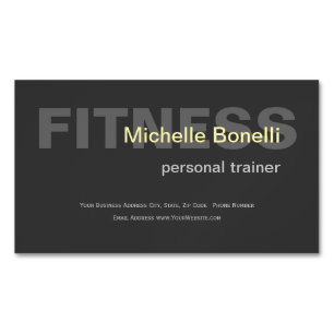 Personal Trainer Fitness Moderne Elegante Magnetische Visitenkarte