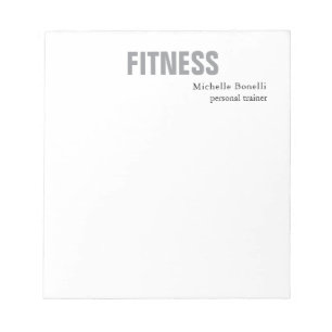 Personal Trainer Fitness Moderne Elegante Notizblock
