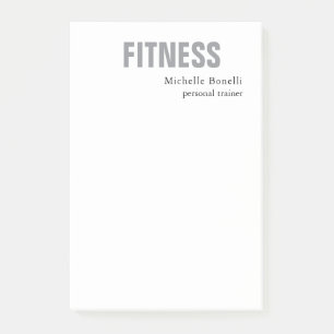 Personal Trainer Fitness Moderne Elegante Post-it Klebezettel