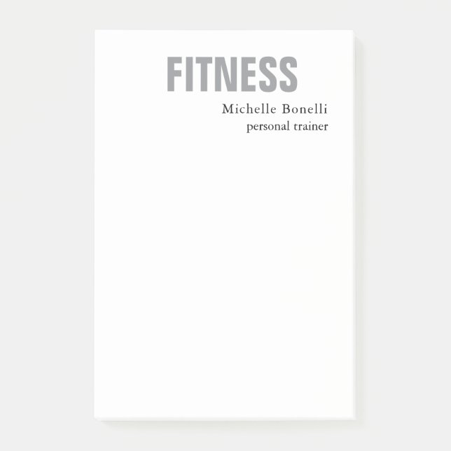 Personal Trainer Fitness Moderne Elegante Post-it Klebezettel (Vorderseite)
