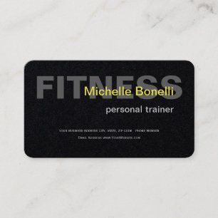 Personal Trainer Fitness Moderne Elegante Visitenkarte