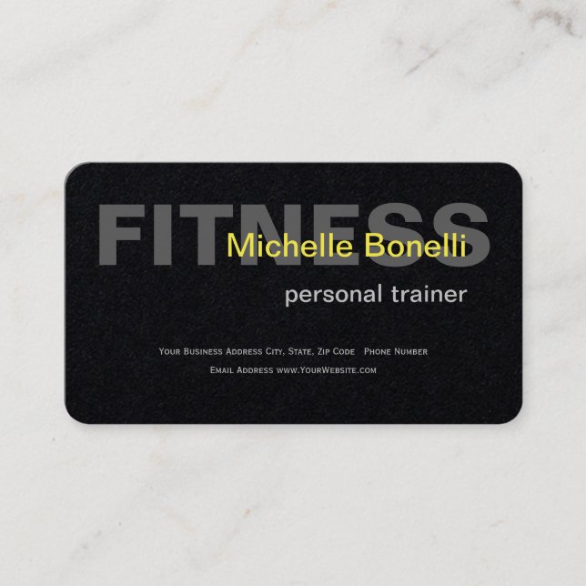 Personal Trainer Fitness Moderne Elegante Visitenkarte (Vorderseite)