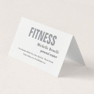 Personal Trainer Fitness Moderne Elegante Visitenkarten