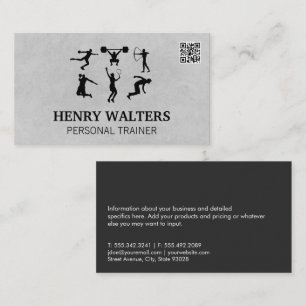 Personal Trainer   Fitness   QR-Code Visitenkarte