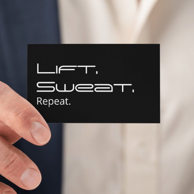 Personal Trainer Fitness Workout Typhografie Visitenkarte (Von Creator hochgeladen)