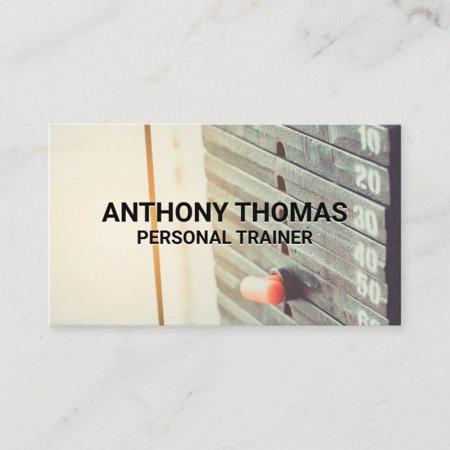 Personal Trainer | Fitnessmaschine für Teller Visitenkarte (Vorderseite)