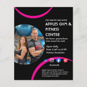 Personal Trainer für Black & Pink Gym Flyer