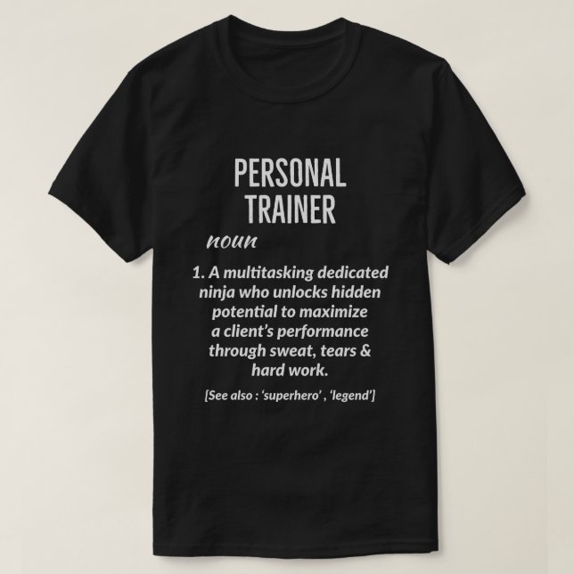 Personal Trainer Geschenk T-Shirt (Design vorne)