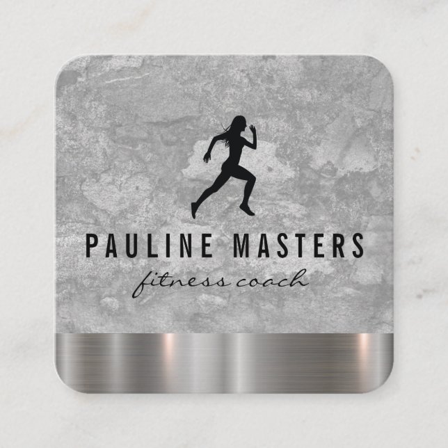 Personal Trainer Grunge Metal Trim Termin (Vorderseite)