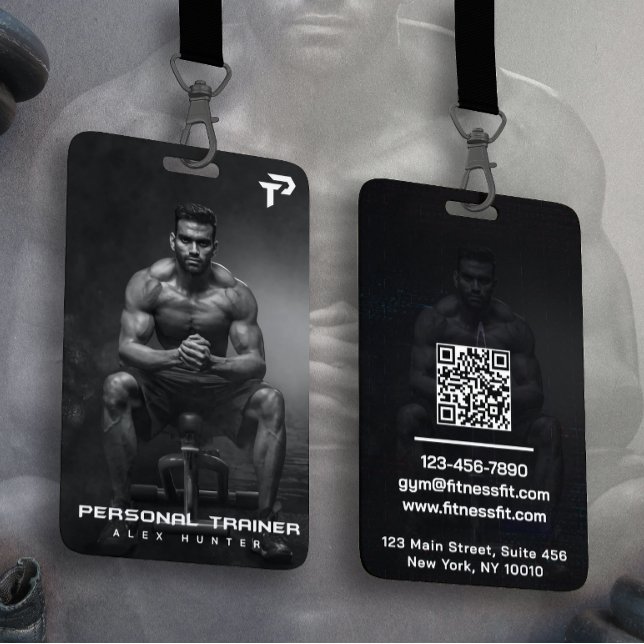 Personal Trainer Gym Fitness Personalisiert (2 SEI Ausweis (Von Creator hochgeladen)