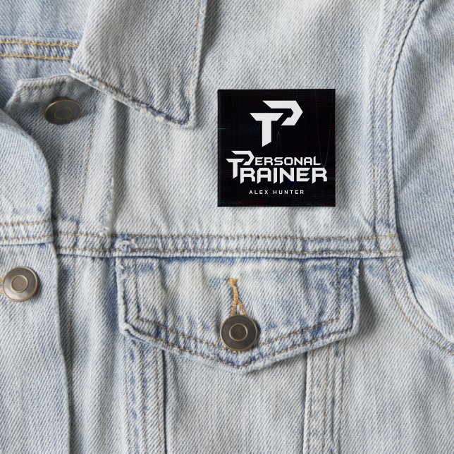 Personal Trainer Gym Fitness Personalisiert Button (Beispiel)