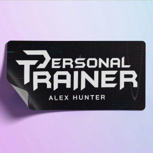 Personal Trainer Gym Fitness Personalisiert Rechteckiger Aufkleber