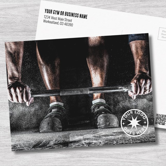 Personal Trainer Gym Postkarte (Fitness Weightlifting Barbell Personal Trainer Gym Postcard)
