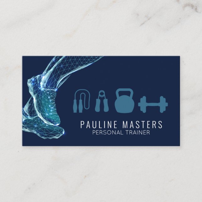 Personal Trainer | Laufen | Fitness der Ausrüstung Terminkarte (Vorderseite)