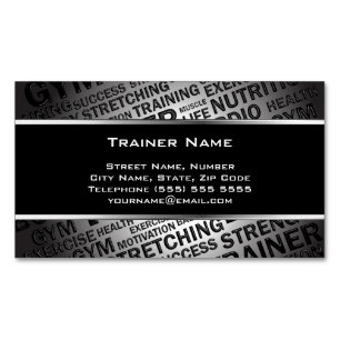 Personal Trainer Magnetic Business Card Magnetische Visitenkarte