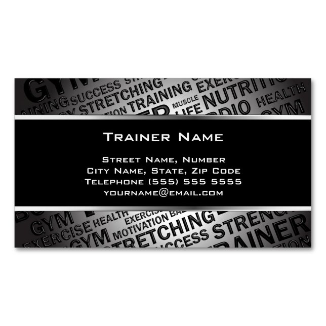 Personal Trainer Magnetic Business Card Magnetische Visitenkarte (Vorderseite)