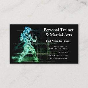 Personal Trainer & Martial Arts Business Card Visitenkarte