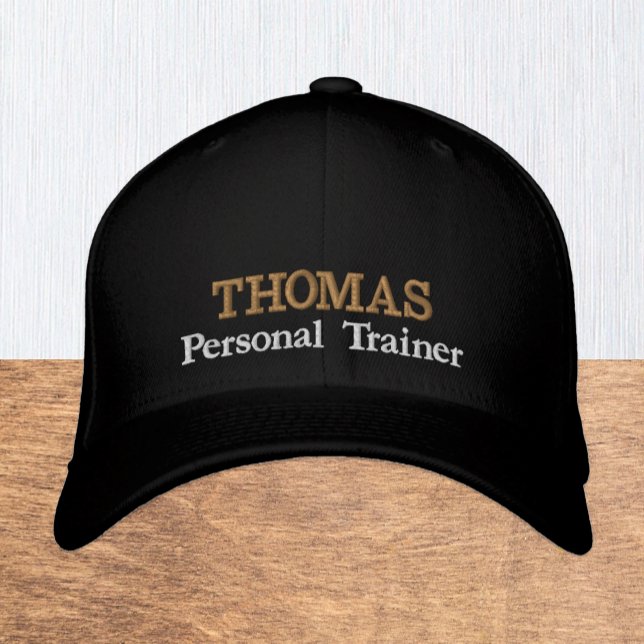 PERSONAL TRAINER "name" embroidered baseball cap Bestickte Baseballkappe ("Name" Personal Trainer Hat / Baseball Cap)