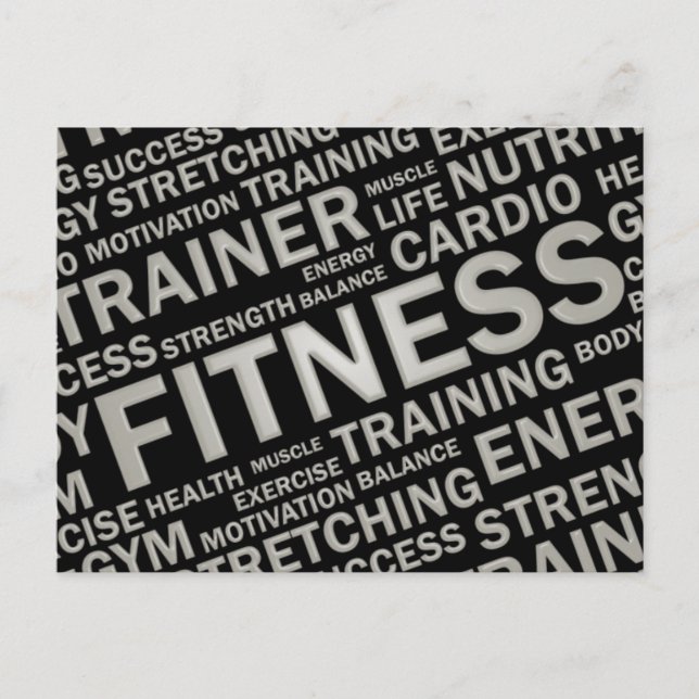 Personal Trainer oder Fitness Center Post Card Postkarte (Vorderseite)