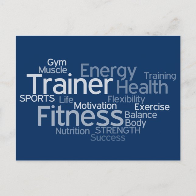 Personal Trainer oder Fitness Center Post Card Postkarte (Vorderseite)