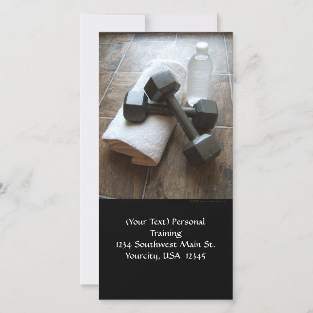 Personal Trainer oder Fitness Dumbells Handtuch &  (Vorderseite)