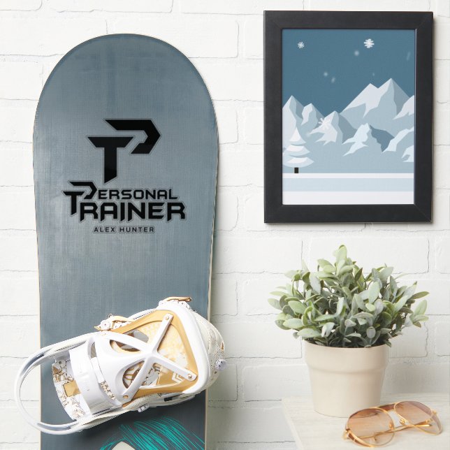 Personal Trainer Personalisiert Aufkleber (Snowboard)