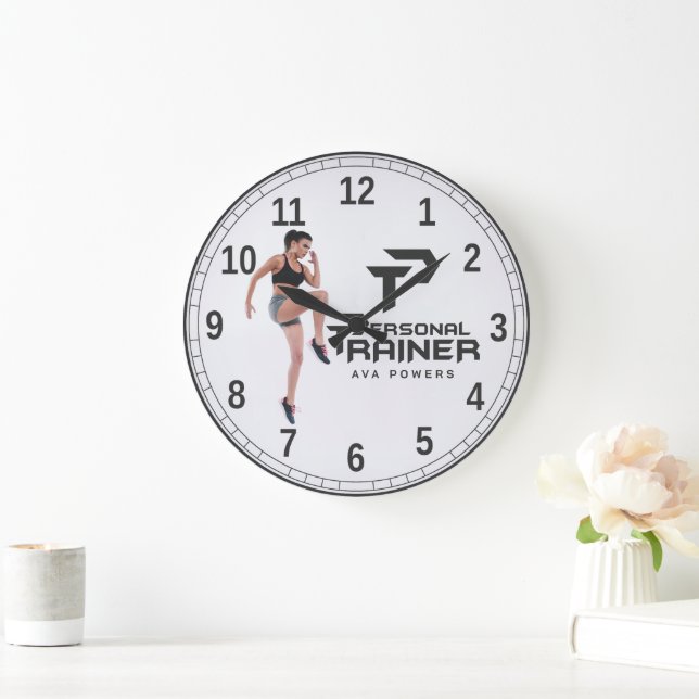 Personal Trainer Personalisiert Große Wanduhr (Zuhause)