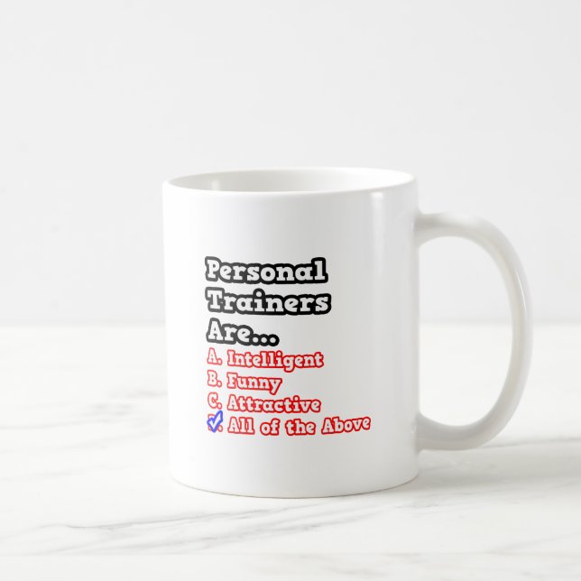 Personal Trainer Quiz Tasse (Rechts)