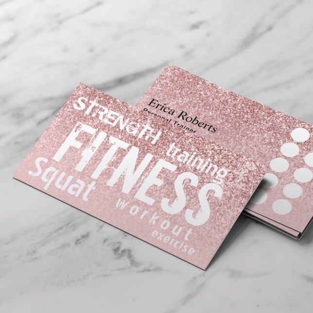 Personal Trainer Rose Gold Glitzer Fitness Treue (Von Creator hochgeladen)