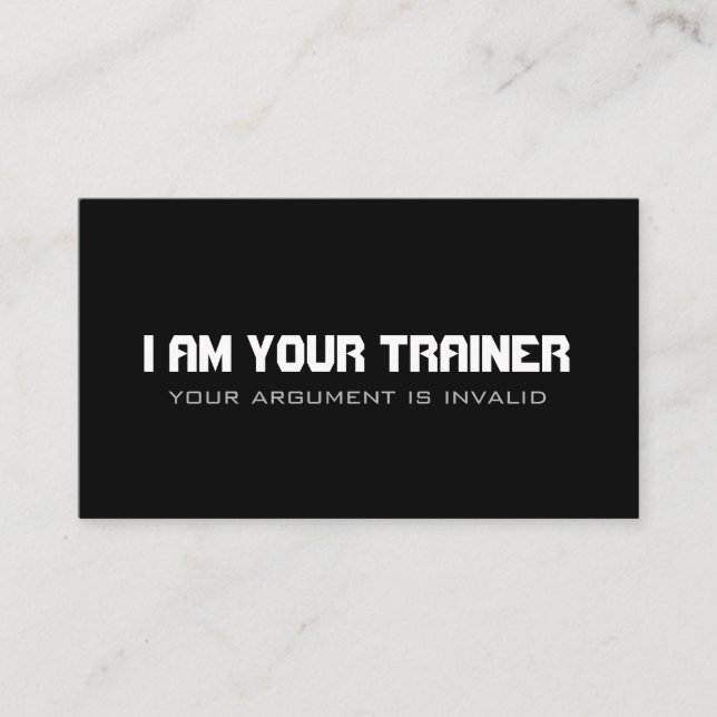 Personal Trainer Training Gym Fitness Business Visitenkarte (Vorderseite)