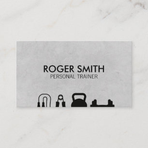 Personal Trainer   Trainingsausrüstung Visitenkarte