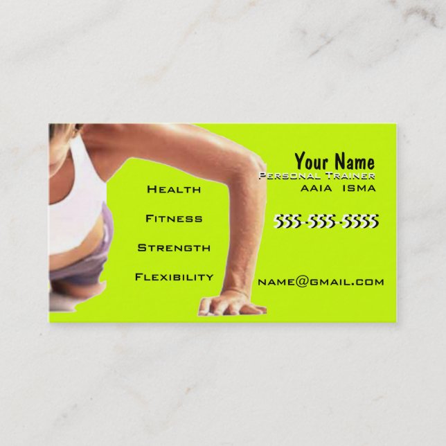 Personal Trainer Visitenkarte (Vorderseite)