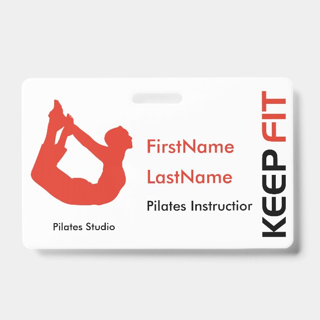 Personal Trainer, Yoga Instructor Abzeichen Ausweis (Vorderseite)