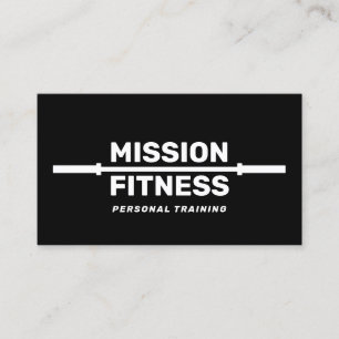 Personal Trainings für Schwarzweiß-Fitnessen Visitenkarte
