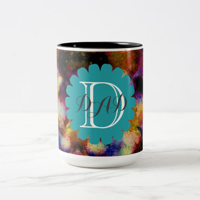 Personal Vater Mama Friend Galaxy Space Universe Zweifarbige Tasse (Mittel)