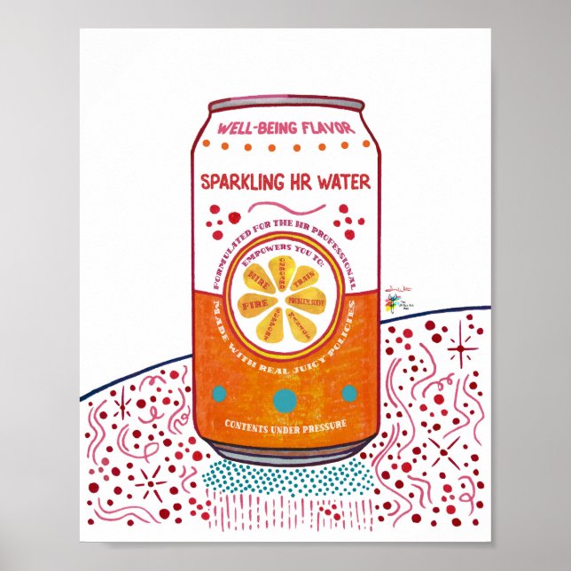 Personalabteilung Kunst Sparkling Personal Wasser Poster (Vorne)