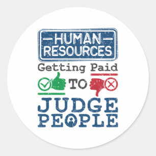 Personalausgaben für die Richter Runder Aufkleber