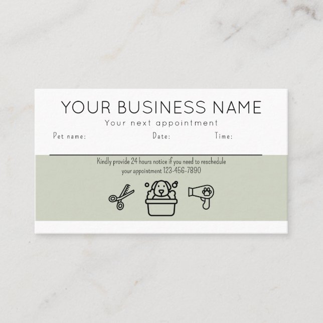 Personalausweis beruflicher Hundepfandservice Visitenkarte (Vorderseite)