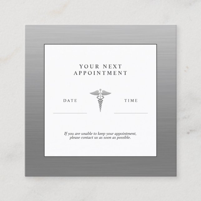 Personalausweis des Arztes Quadratische Visitenkarte (Vorderseite)