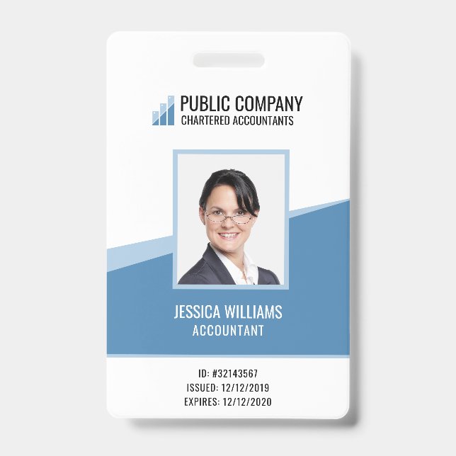 Personalausweis für Mitarbeiter im persönlichen Fo Ausweis (Vorderseite)