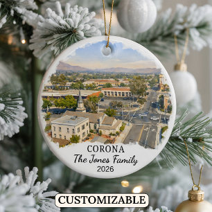 Personalisches Corona-Ornament, Benutzerdefinierte Keramik Ornament